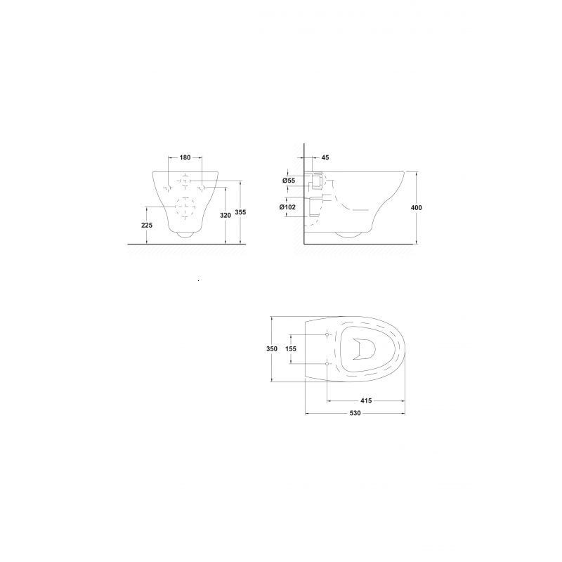 VAS WC STREET SUSPENDAT 53X35